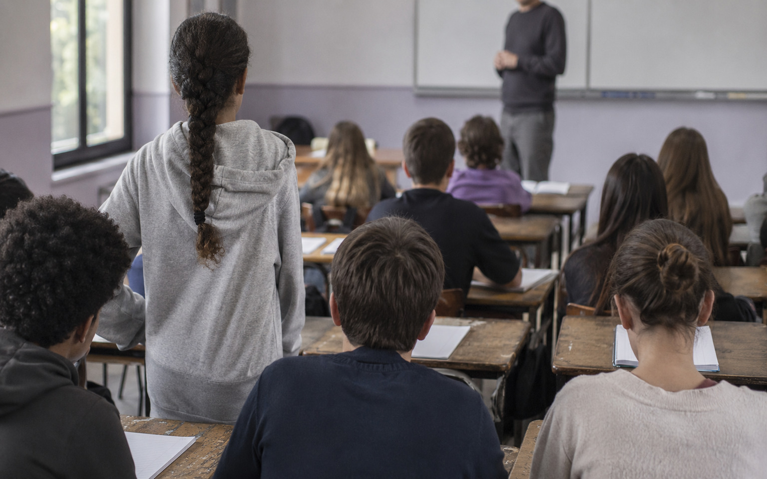 Salle de classe rentrée collège Jean Zay Paris 18e