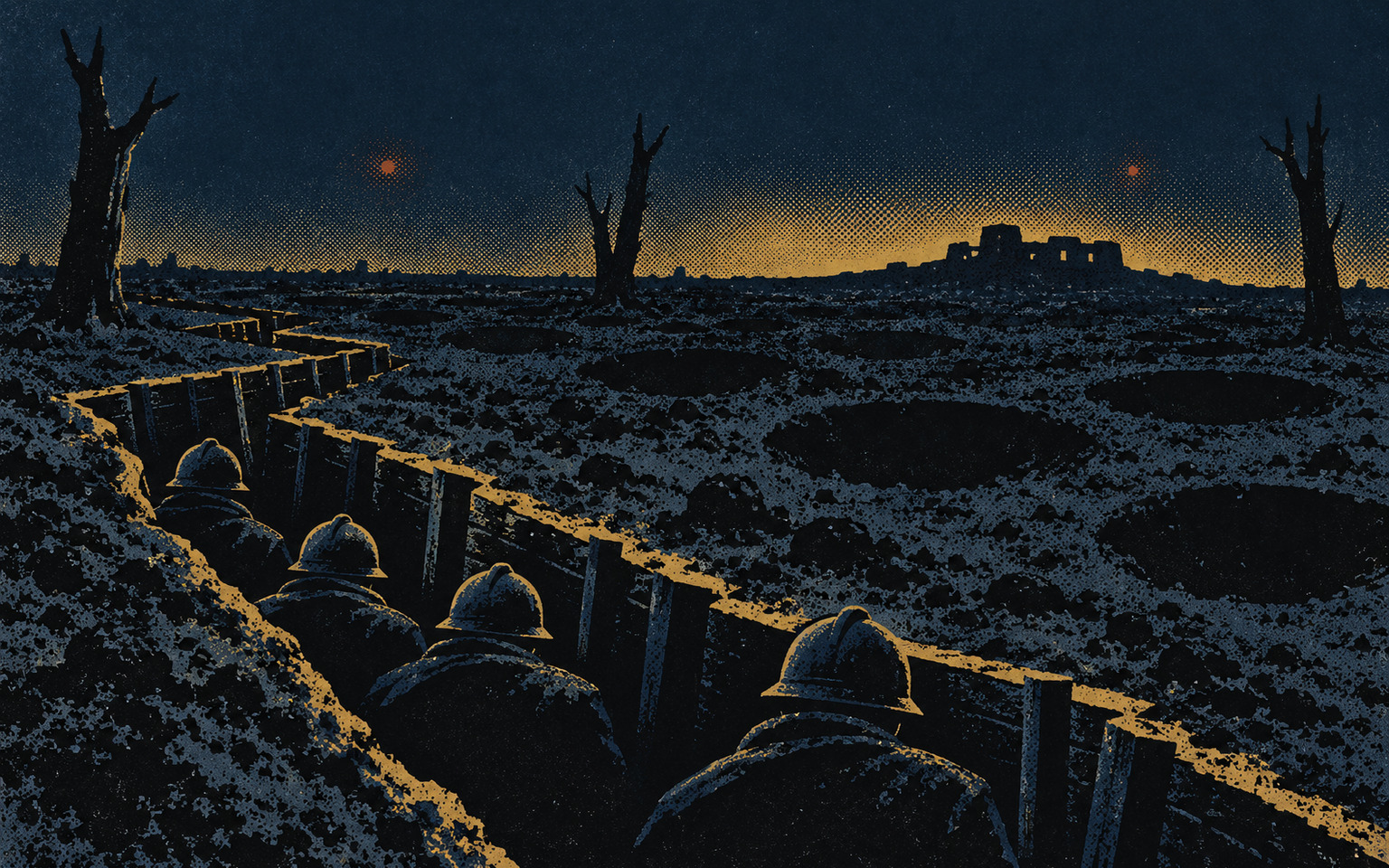 Tranchées françaises à Verdun 1916